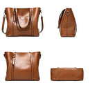 Light Blue Fashionable Soft Leather Women's Handbag, Large Capacity Shoulder & Crossbody Tote, Casual Bucket Bag
