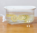 Transparent  4 Liter Refrigerator Cold Drink Dispenser, Juice & Fruit Infuser Water Pitcher, Spigot Beverage Container