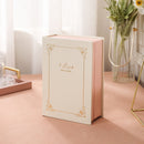 Off White Creative PU Jewelry Storage Book - Magnetic Closure Organizer for Earrings, Rings, and Necklaces(The Jewelry is a prop for the photo shoot and is not included)