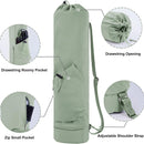 Dark Blue Durable Yoga Mat Carry Bag - Multi-Functional Fitness Backpack with Wet Pocket(Mugs are filming props, not included)