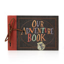 26*18CM 2 Pcs Vintage DIY Scrapbook Photo Album - Our Adventure Book for Travel and Memories