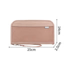 Pink Portable RFID Blocking Travel Passport Holder with Large Capacity