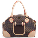 Portable Pet Travel Bag - Anti-Crush Dog Carrier for Outdoor Trips (L-42x29x18cm, Coffee Color)