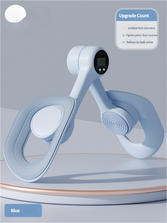 Blue Counting Adjustable Pelvic Floor Muscle Trainer with Smart Counter - Postpartum Recovery Tool
