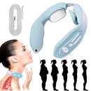 Gray 12-Level Intelligent Neck Massager with Heating Function - Pain Relief and Relaxation