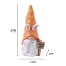 Easter Egg Easter Bunny Gnome Figurines - Handmade Carrot Hat Decorations for Easter Home Decor