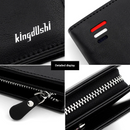 Dark Brown Men's RFID Blocking Leather Wallet - Slim and Compact Design