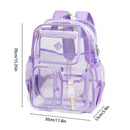Black Clear Transparent Backpack - Stylish PVC School Bag with Multiple Pockets