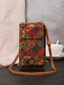 F Elegance Vintage Bohemian Style Wallet with Multi-Compartment Design - Large Capacity Zipper Clutch for Women