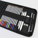 Light Blue 40-Piece Drawing Pencil Set, Professional Art Kit in Convenient Storage Case