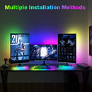 2 Pcs RGB LED Gaming Light Bar - Dual Color Temperature & Adjustable RGB Effects, USB-Powered Backlight for Monitors, Remote & Button Control, 30cm Lightweight Design