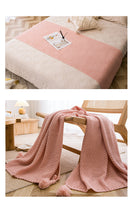 Off White 110cm x 150cm Soft Tassel Throw Blanket for Sofa or Bed, Cozy  Casual Blanket for Office Nap, Minimalist Bed End Cover