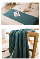 Off White 110cm x 150cm Soft Tassel Throw Blanket for Sofa or Bed, Cozy  Casual Blanket for Office Nap, Minimalist Bed End Cover