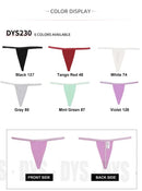 Size M Minimalist String Thong Underwear - 6-Pack in Black, White, Tango Red, Grey, Mint Green, and Violet