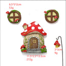 Enchanting Fairy Garden Mushroom House Set - Whimsical Tree Trunk Decor for Outdoor Gardens