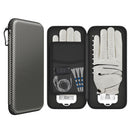 Premium Golf Glove Holder Case - Keeps Gloves Dry & Shaped, Carbon Fiber Look with Hook (Gloves Not Included)