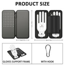 Premium Golf Glove Holder Case - Keeps Gloves Dry & Shaped, Carbon Fiber Look with Hook (Gloves Not Included)