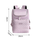 Green Stylish Quilted Diaper Bag Backpack - Large 17L Capacity Lightweight Nappy Bag for Mum