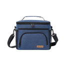 Blue Insulated Lunch Bag Cooler Tote - 9L Leakproof Thermal Lunch Box with Shoulder Strap & Pockets for Work, Picnic, Travel