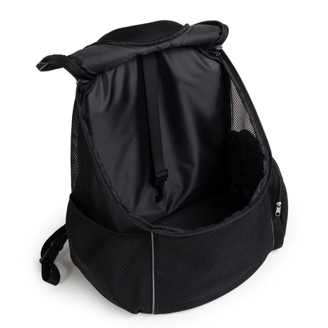 Black Breathable Mesh Pet Carrier Backpack - Head-Out Design for Small Dogs & Cats, Ventilated Travel Hiking Carrier Bag with Front Entry & Pockets