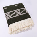 Wine red Women's Versatile Faux Cashmere Poncho Cape Shawl with Geometric Pattern & Fringe Trim - One Size