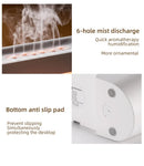 Black 300ml Ultrasonic Aroma Diffuser with Cracked Light Design - Cool Mist Humidifier for Home and Office