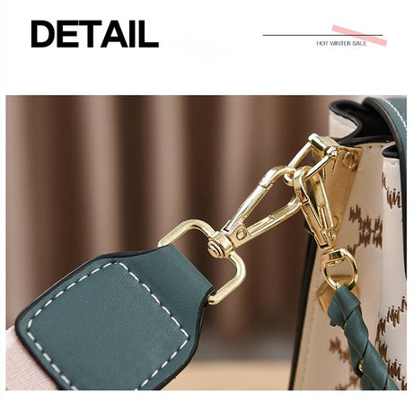 Brown Stylish Korean Minimalist Crossbody Bag - Elegant Small Square Shoulder Bag with Phone Pocket