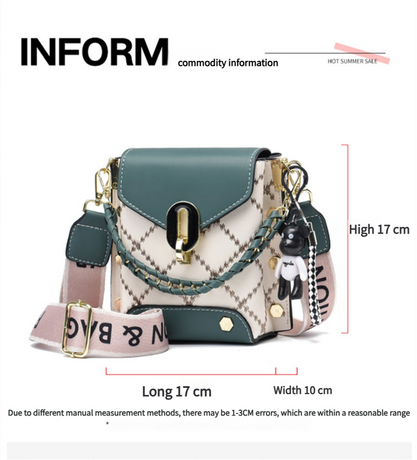Brown Stylish Korean Minimalist Crossbody Bag - Elegant Small Square Shoulder Bag with Phone Pocket
