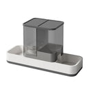 Grey 2-in-1 Automatic Pet Water and Food Dispenser - Gravity Feeder for Cats and Dogs