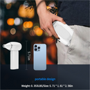 Black Portable Turbo Handheld Blower Fan - 130000RPM High-Speed Mini Fan with 5000mAh Battery