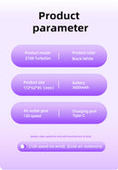 Purple Portable Handheld Fan with 120-Speed Display - USB Rechargeable Mini Cooling Fan for Outdoor Use