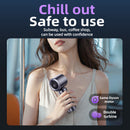 White Portable Handheld Fan with 120-Speed Display - USB Rechargeable Mini Cooling Fan for Outdoor Use