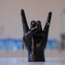 White Right Hand Resin Rock and Roll Hand Figurine - Stylish Desk and Living Room Decor
