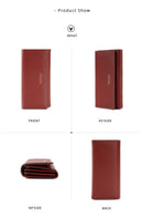 Green PU Slim Wallet with Polyester Interior - Stylish Clutch for Cards and Cash