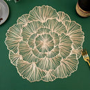 Silver Elegant Floral PVC Placemats - Set of 8, Durable & Stylish Table Mats (38cm)