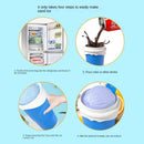 Rose Red Cool Summer Slushie Cup - 500ml Quick-Freeze Smoothie Maker with Straw