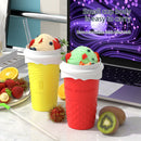 Blue Cool Summer Slushie Cup - 500ml Quick-Freeze Smoothie Maker with Straw