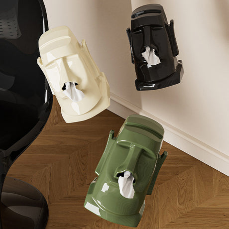 Cream White Versatile Desktop Headphone Stand & Tissue Box (23.5x17x14.5cm)