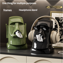 Green Versatile Desktop Headphone Stand & Tissue Box (23.5x17x14.5cm)