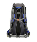 Green 36-55L Outdoor Hiking Backpack - Durable Water Resistant Travel Bag for Trekking, Camping, and Adventure