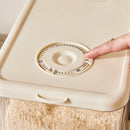 Regular Amber Blue Smart Kitchen Rice Dispenser - Automatic Press-Style Rice Storage Bin