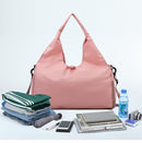 Green Stylish Women's Travel Bag - Large-Capacity Fitness & Yoga Bag with Separate Shoe Compartment