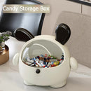 2PCS Pink + Rose red -Cute Puppy Desktop Bin with Lid - Mini Trash Can & Storage Organiser - Kawaii Office Decor for Vanity & Home Office