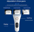Black Professional Electric Foot Callus Remover - Rechargeable Pedicure Tool with 3 Adjustable Speeds, Smart LED Display, and 3 Replaceable Grinding Heads for Smooth Feet
