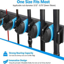 2 Sets Vertical Wall Mounted Fishing Rod Rack - 9-Slot Fishing Pole Holder for Garage, Professional Space-Saving Fishing Gear Storage Organizer with Soft Grip Pads