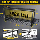 Heavy Duty Power Tool Organizer Wall Mount - 3-Tier Garage Storage Rack with Drill Holder, Screwdriver and Hammer Organizer - Extra Tall 200lbs Capacity High-Quality Steel Utility Shelf