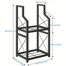 Heavy Duty 2-Tier Firewood Rack - Vertical Log Holder for Indoor Fireplace and Outdoor Fire Pit - Modern Metal Wood Storage Organizer for Camping, Patio, and Living Room