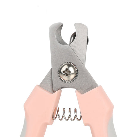 3 PCS Pink Professional Pet Nail Clippers for Dogs and Cats - Sharp Stainless Steel Blades with Safety Guard and Anti-Splash Baffle - Ergonomic Non-Slip Handle for Safe and Easy Grooming