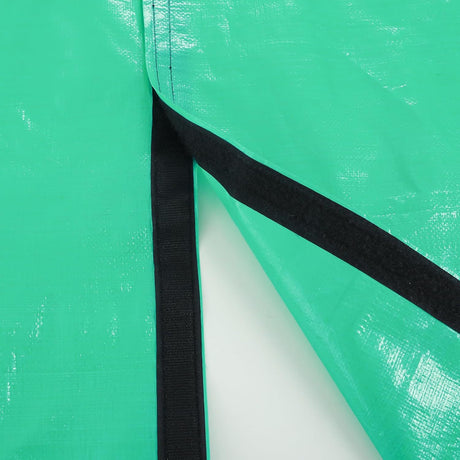 78.7 x 78.7 Inch Garden Leaf Collection Tarp with Center Hole - Waterproof PE Landscape Cleanup Mat - Heavy Duty Garden Debris Tarp for Shrub Trimming and Hedge Pruning - Green