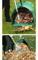 Heavy Duty Horizontal Garden Leaf Collection Bag - Large Capacity Waterproof Waste Scoop Tarp with Reinforced Handles for Lawn Debris, Grass, and Yard Cleanup